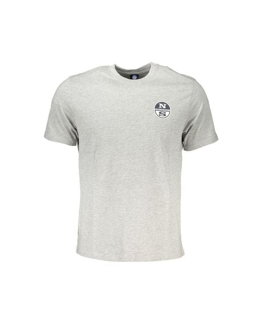 North Sails Gray Grigio Cotton Men's T for men
