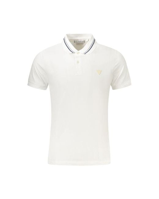 Guess White Cotton Polo Shirt for men