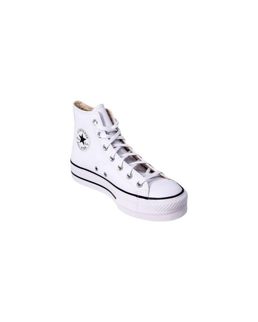 Converse White Polyethylene Platform Sneakers