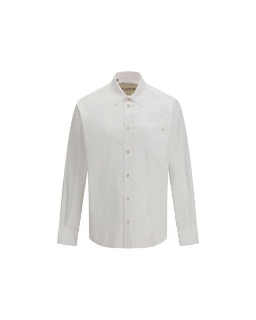 Valentino Garavani White Cotton Dress Shirt for men