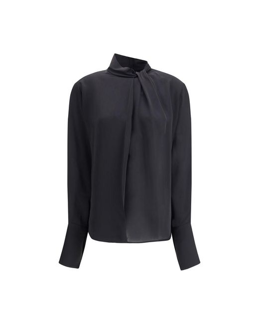 Tom Ford Blue Silk Georgette Blouse