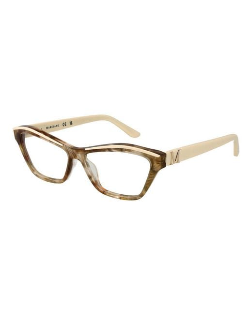MARCIANO BY GUESS Metallic Full-Rim Acetate Cat Eye Optical Frames With Demo Lenses