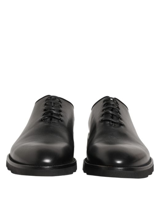 Dolce & Gabbana Black Leather Men Oxford Dress Formal Shoes for men