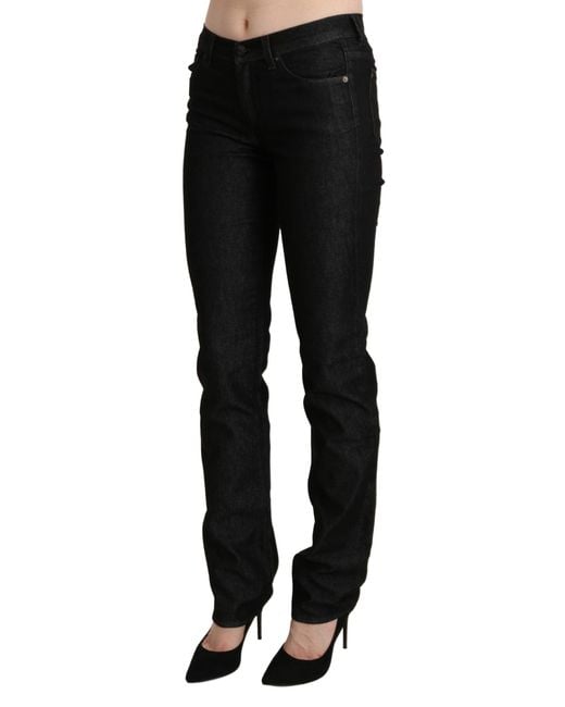 Ermanno Scervino Black Chic Mid Waist Skinny Jeans