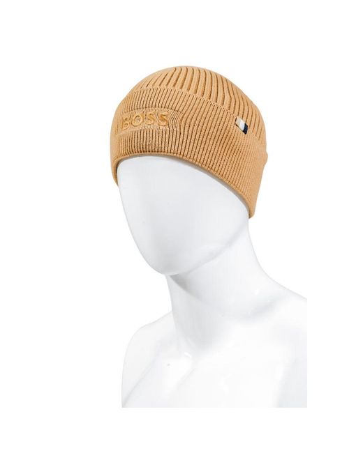 Boss Natural Beige Cotton Cap (baseball Hat) for men