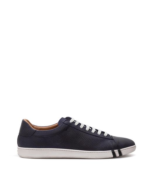 Bally Blue Leather Sneakers for men