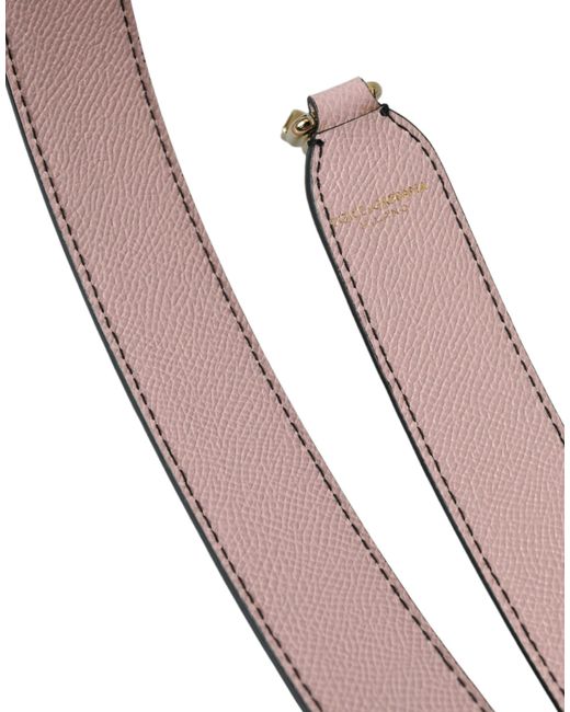 Dolce & Gabbana Pink Leather Handbag Accessory Shoulder Strap