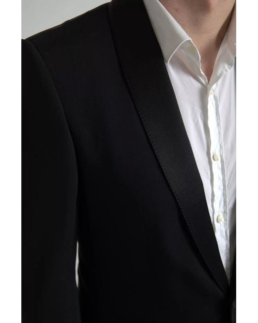 Dolce & Gabbana Blue Wool Single Breasted Martini Blazerclothing for men