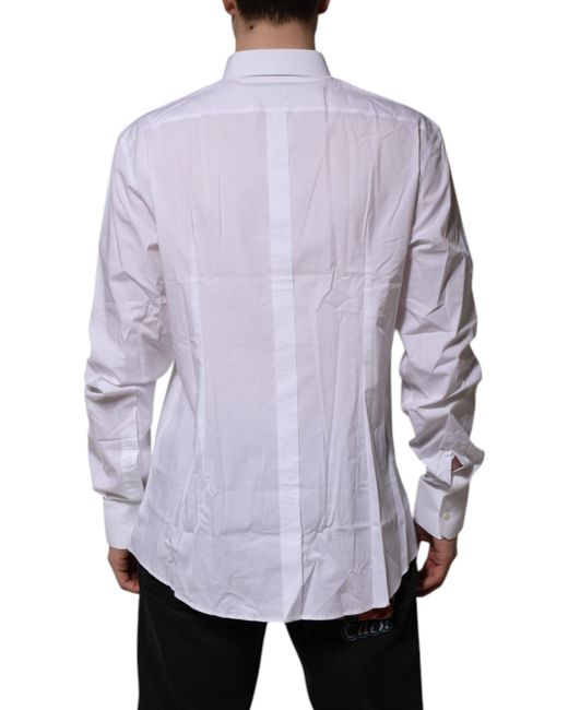 Dolce & Gabbana Purple Cotton Long Sleeves Formal Shirt for men