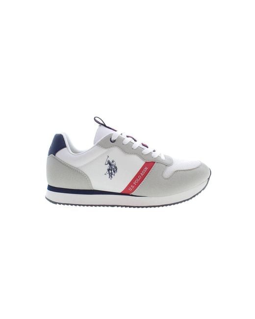U.S. POLO ASSN. White U. S. Polo Assn. Polyester Sneaker for men