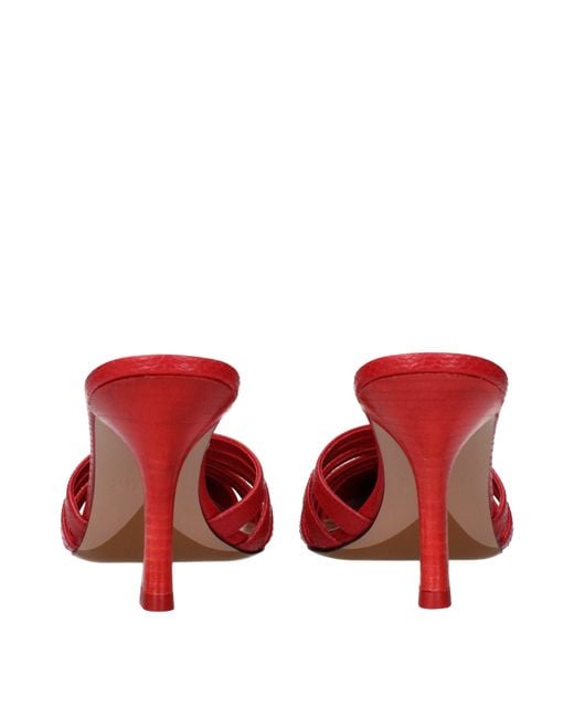 Paris Texas Red Sandals Nadia Lee Cohen Donna Leather