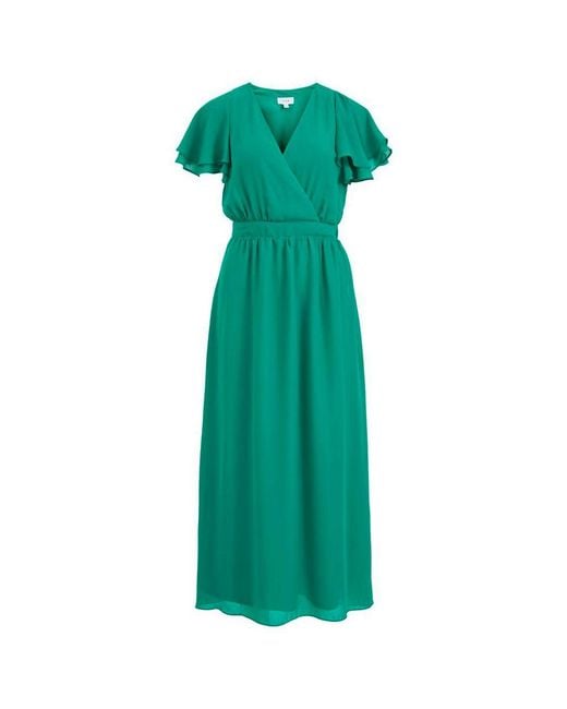 VILA CLOTHES Green Polyester Casual Dress