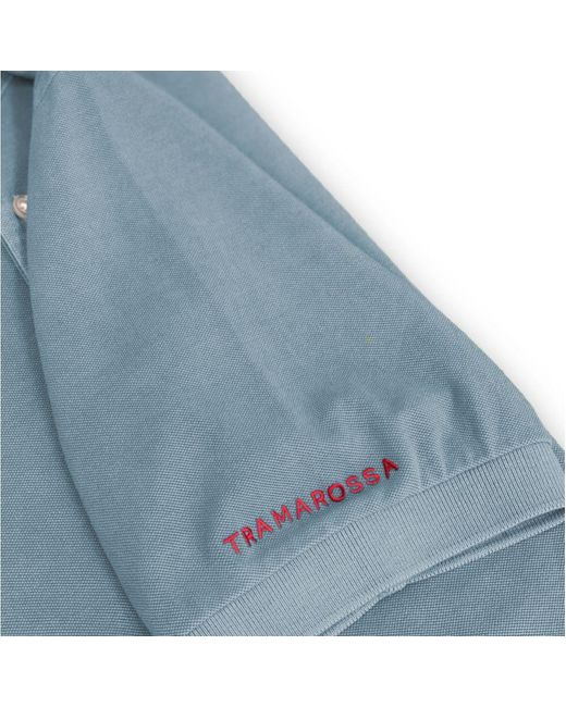 Tramarossa Light Blue Cotton Polo Shirt for men