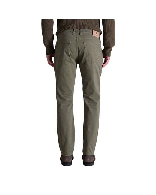 Jeckerson Green Cotton Skinny Pants for men
