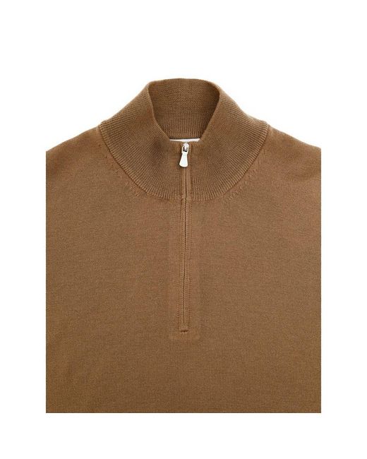 Gran Sasso Brown Wool Turtleneck for men