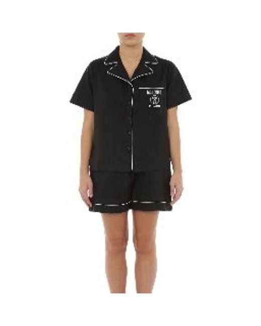 Moschino Black Viscose Set Sleepwear Clothing