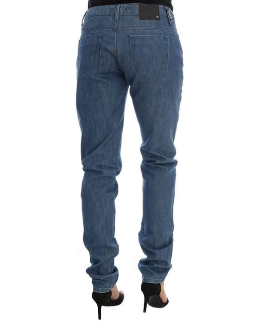 CoSTUME NATIONAL Wash Cotton Boyfriend Fit Jeans Blue Sig30128