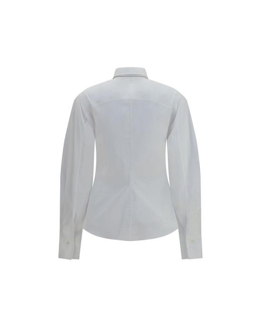 Brunello Cucinelli Gray White Cotton Dress Shirt