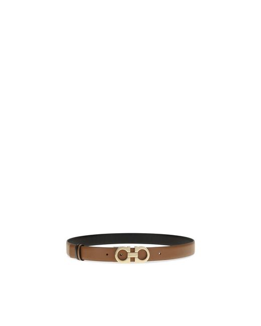 Ferragamo Brown Calf Leather Bos Taurus Regular Belt