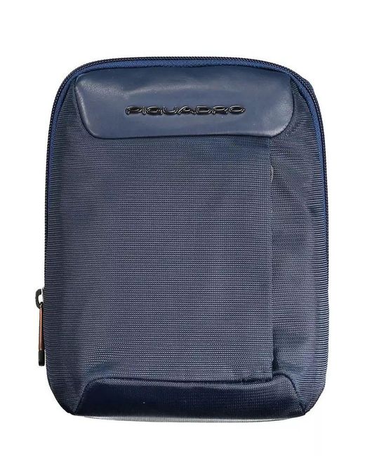 Piquadro Eco-conscious Blue Shoulder Bag With Logo Accent for men