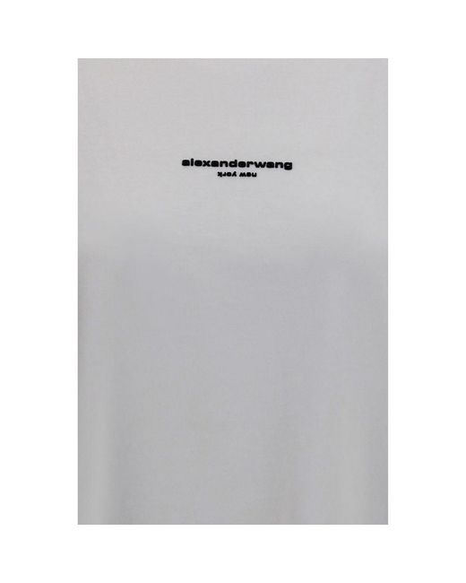 Alexander Wang Gray White Cotton T