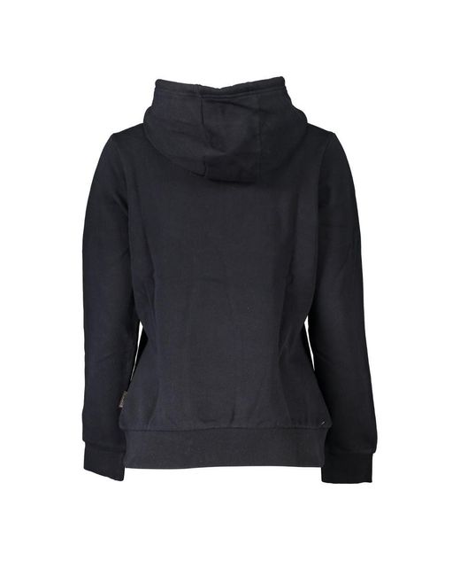 Napapijri Black Elegant Hooded Fleece Sweatshirt
