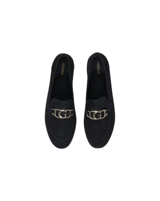 Guess Black Leather Platform Pumps