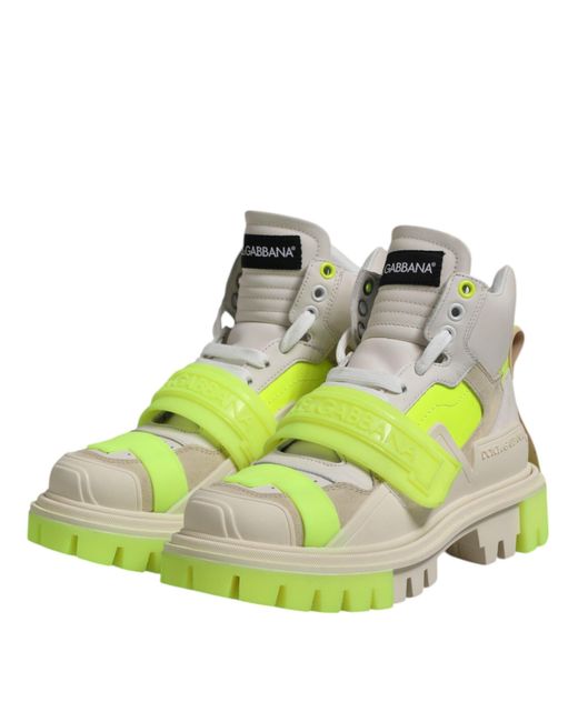 Dolce & Gabbana Green Hightop Fashion Sneakers for men