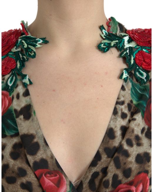 Dolce & Gabbana Multicolor Silk Maxi Evening Dres