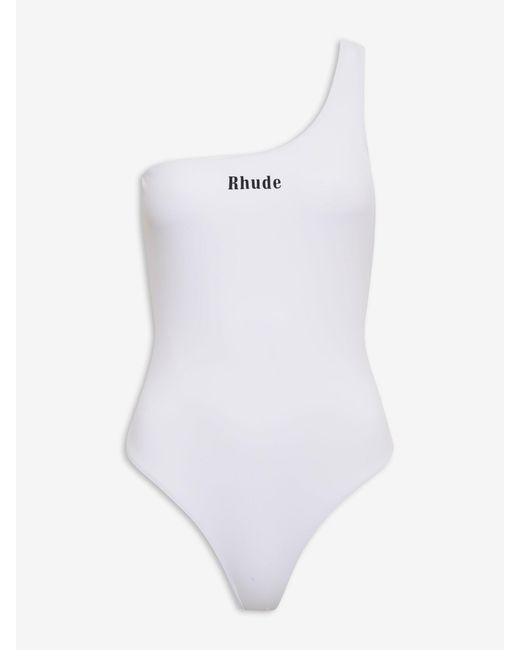 Rhude White One-Piece Swim