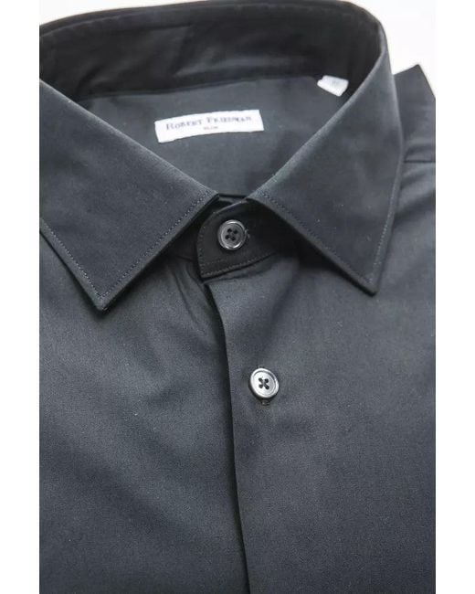 Robert Friedman Gray Cotton Shirt for men