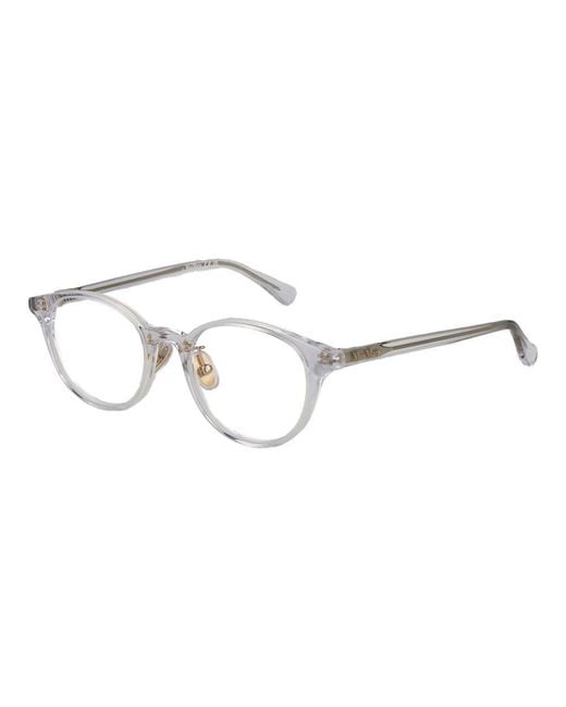 Max Mara Metallic Transparent Acetate Glasses (frames)