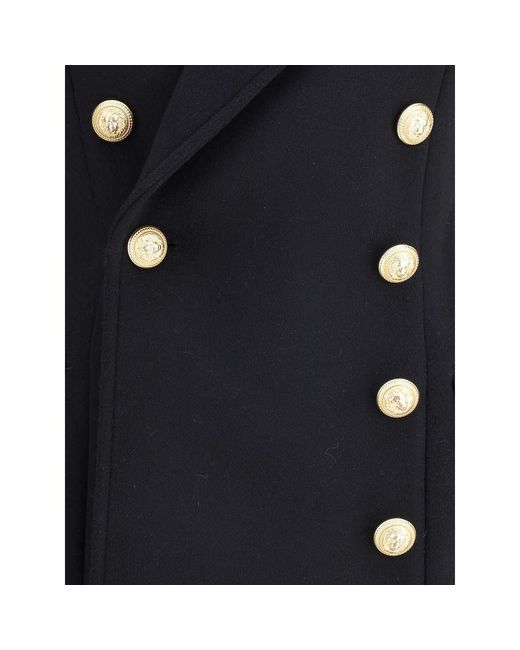 Balmain Blue Wool And Cashmere Double