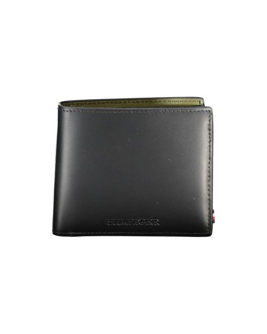 Tommy Hilfiger Black Leather Men's Wallet for men
