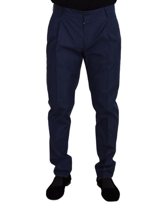 Dolce & Gabbana Blue Elegant Slim Fit Chinos for men