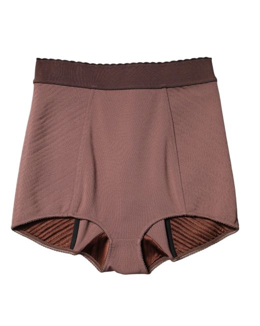 Dolce & Gabbana Purple Brown Viscose High Waisted Hot Pants Shorts