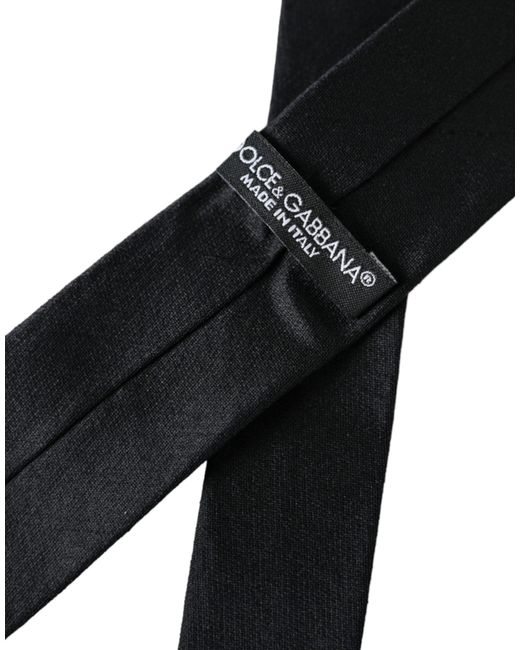 Dolce & Gabbana Blue Solid 100% Silk Adjustable Tie for men
