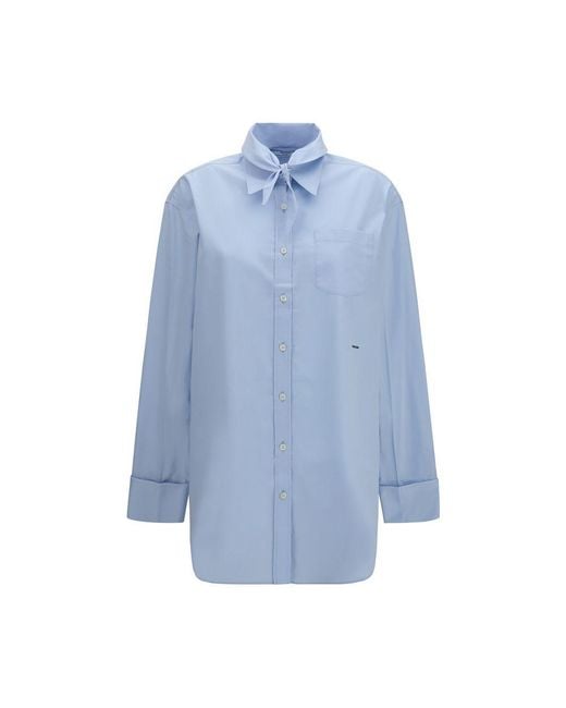 Prada Blue Cotton Shirt
