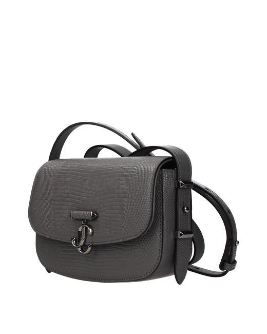 Jimmy Choo Black Shoulder Bags Leather/Gunmetal