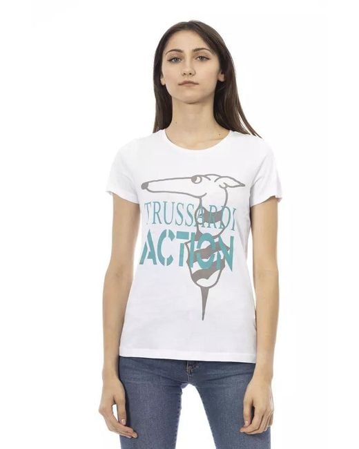 TRUSSARDI ACTION White Cotton Tops & T