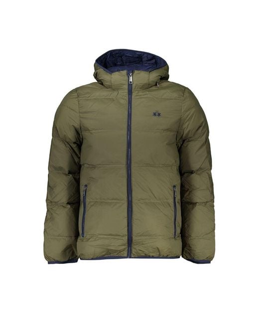 La Martina Green Polyamide Jacket for men