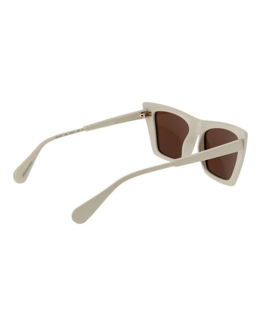 MAX&Co. Brown Beige Plastic Sunglasses