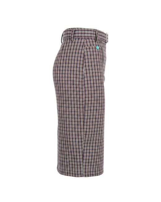 Trussardi Multicolor Black Cotton Skirt