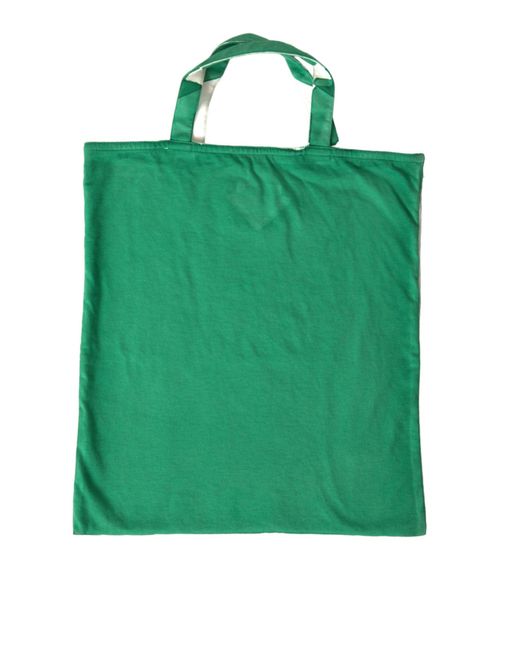 Prada Green Elegant Fabric Tote Bag