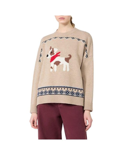 Max Mara Pink Beige Virgin Wool Sweatshirt