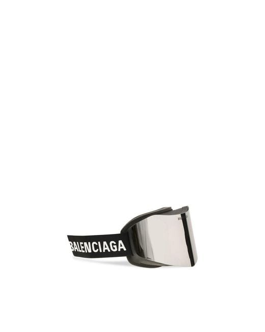 Balenciaga Blue Silver Polyamide Sunglasses for men