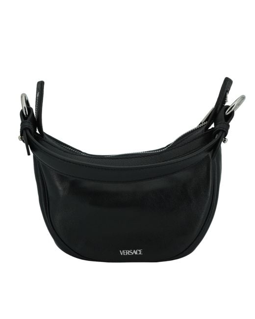 Versace Black Elegant Mini Hobo Shoulder Bag