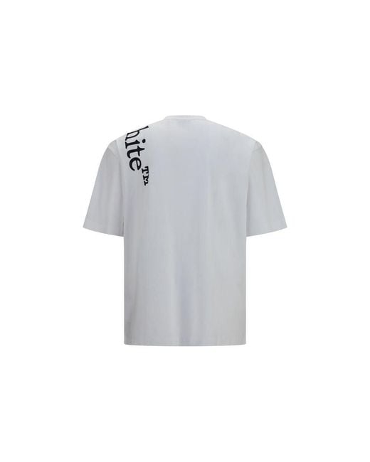 Off-White c/o Virgil Abloh Gray White Cotton T-shirt - L for men