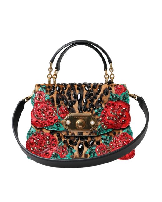 Dolce & Gabbana Red Exquisite Welcome Leather Shoulder Bag