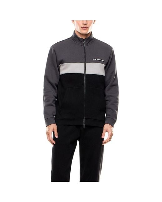 EA7 Black Cotton Sweatsuit for men
